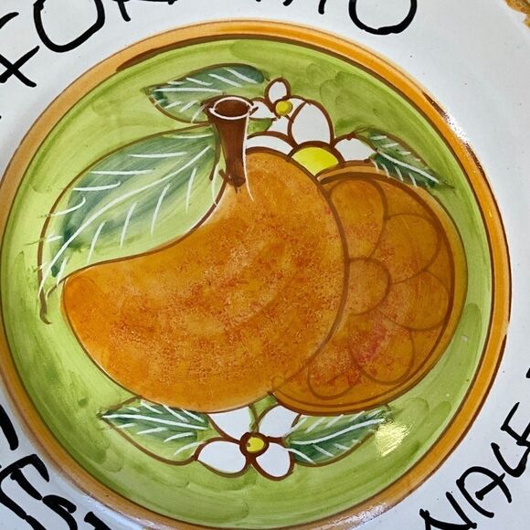 CERASELLA Prodotto Vietrese Plate Festa Regionale 2003 Handpainted Orange - Picture 2 of 13